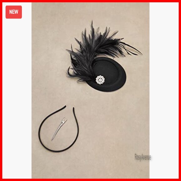 Fascinator Hat with Feathers and Rhinestones for Derby Tea Party Events main image 4